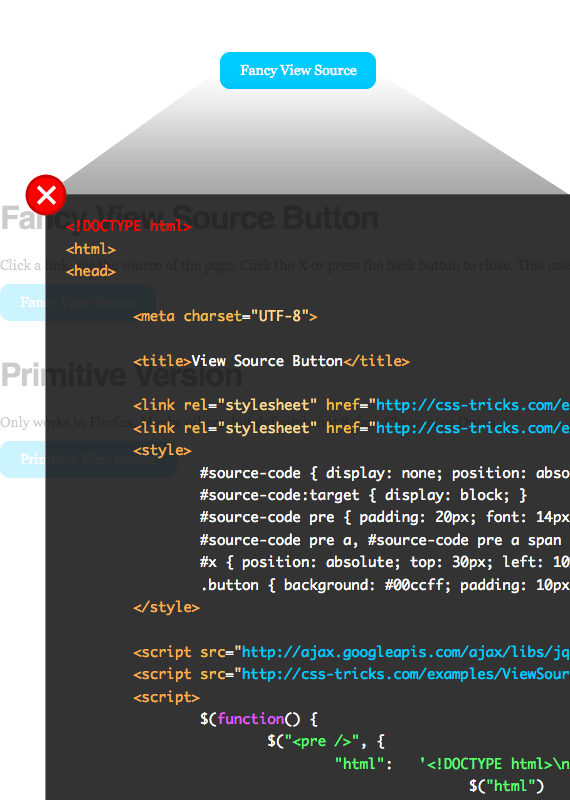 Make A View Source Button Css Tricks
