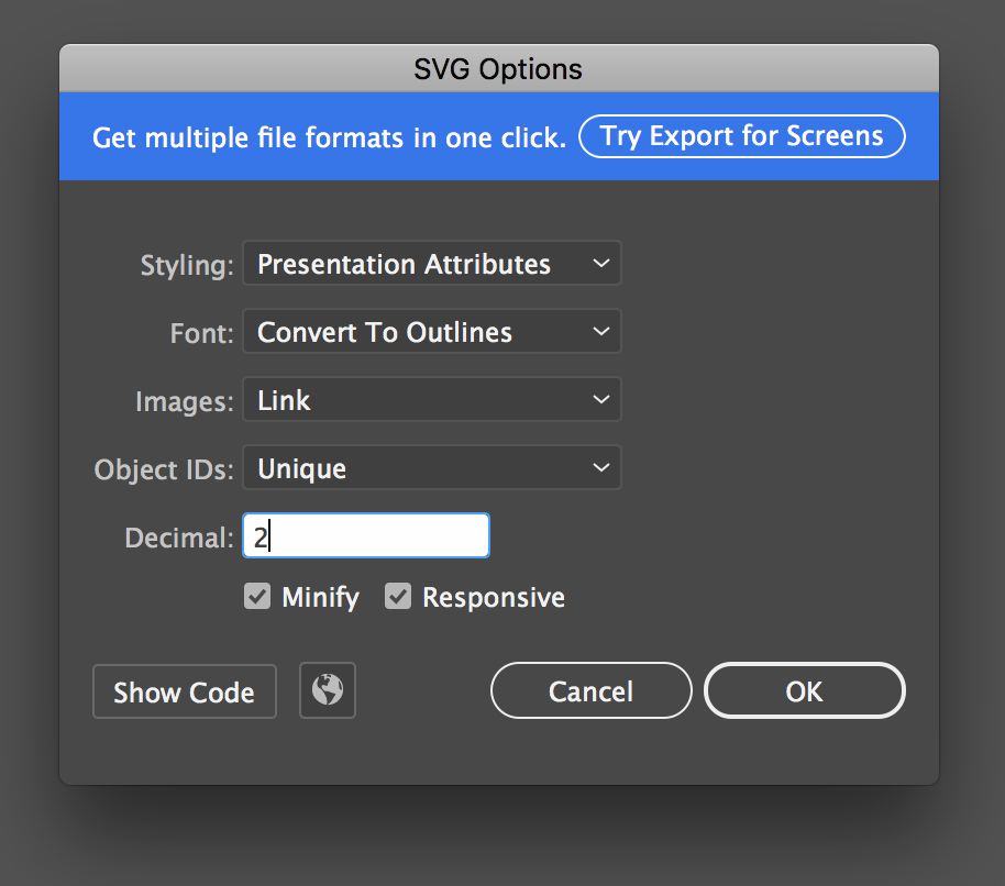 Adobe Illustrator Export Options | CSS-Tricks