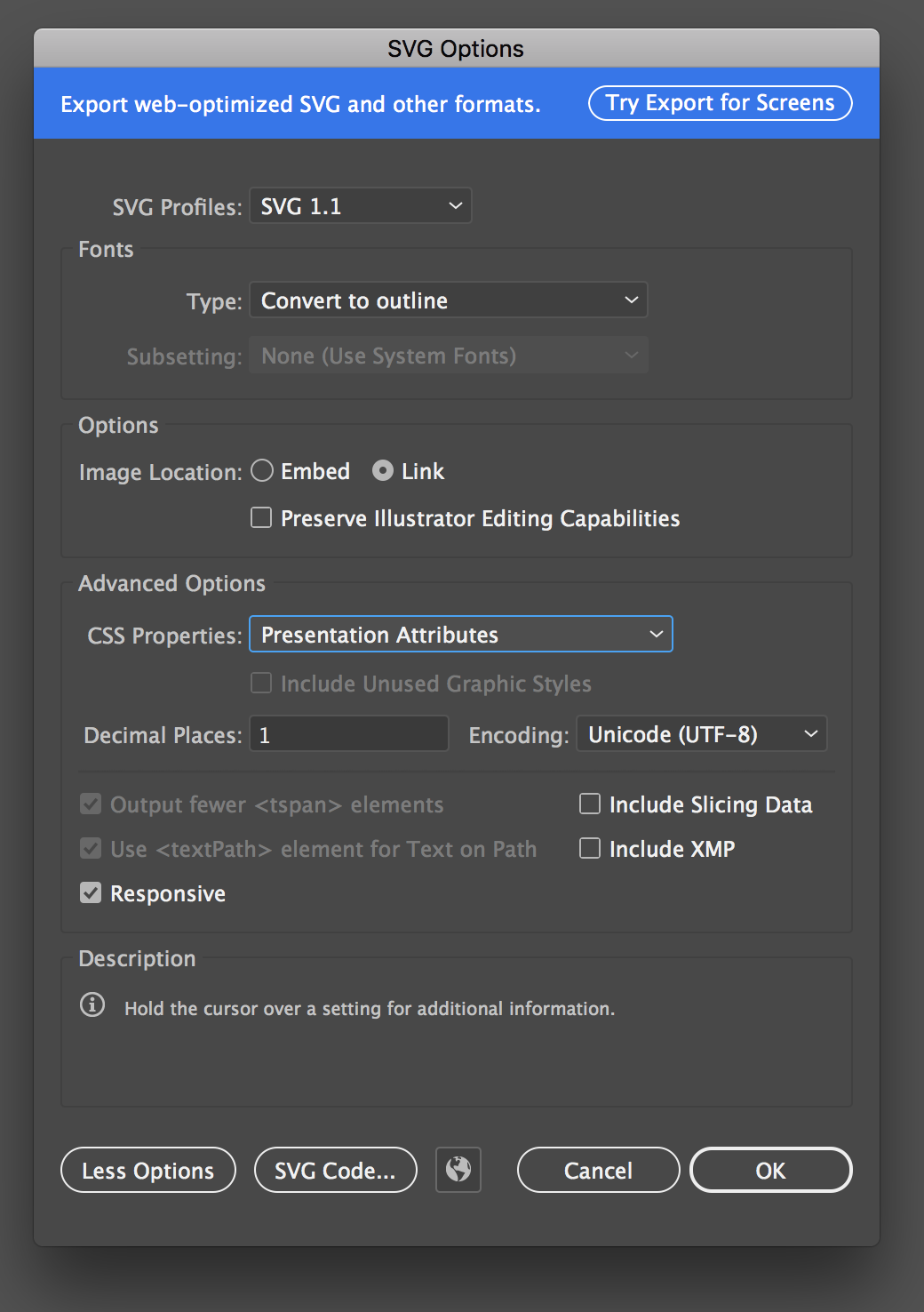 Download Adobe Illustrator Export Options Css Tricks