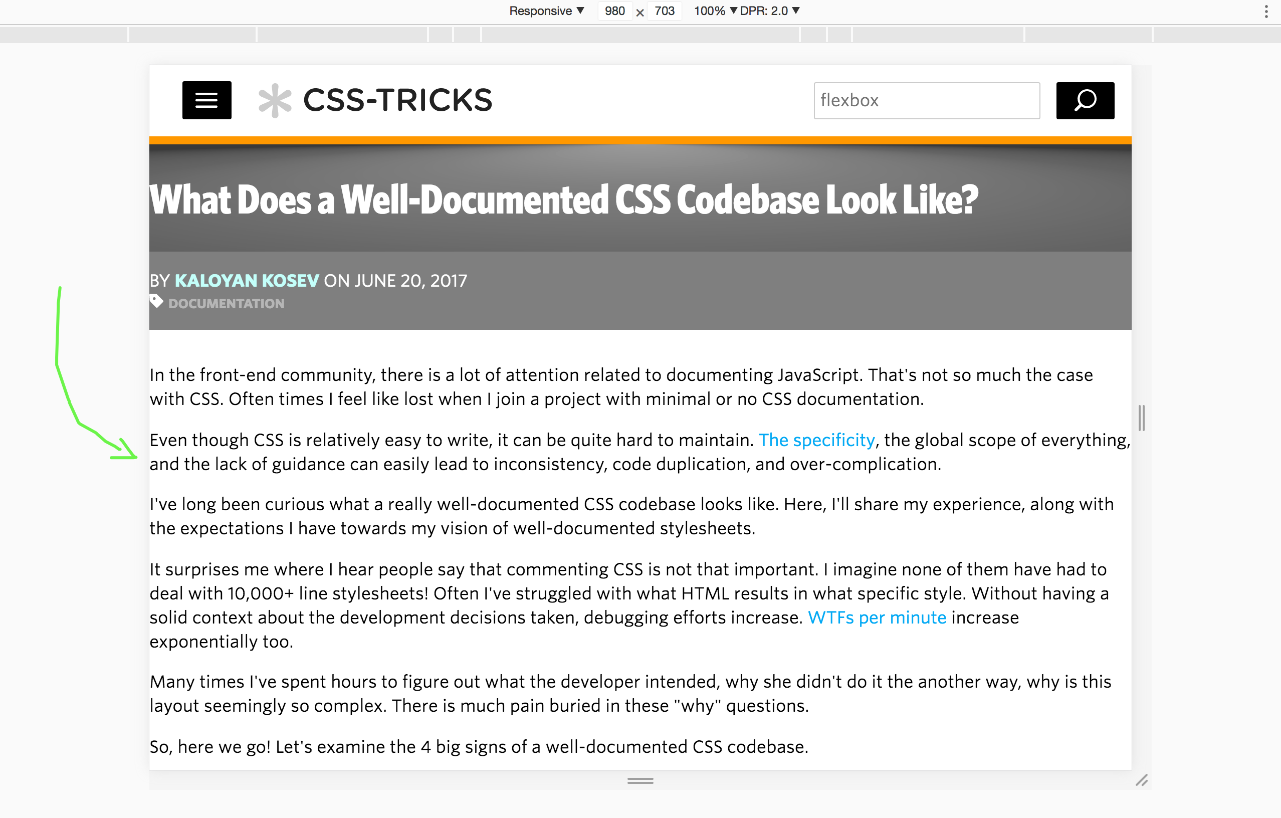 thesis custom body css