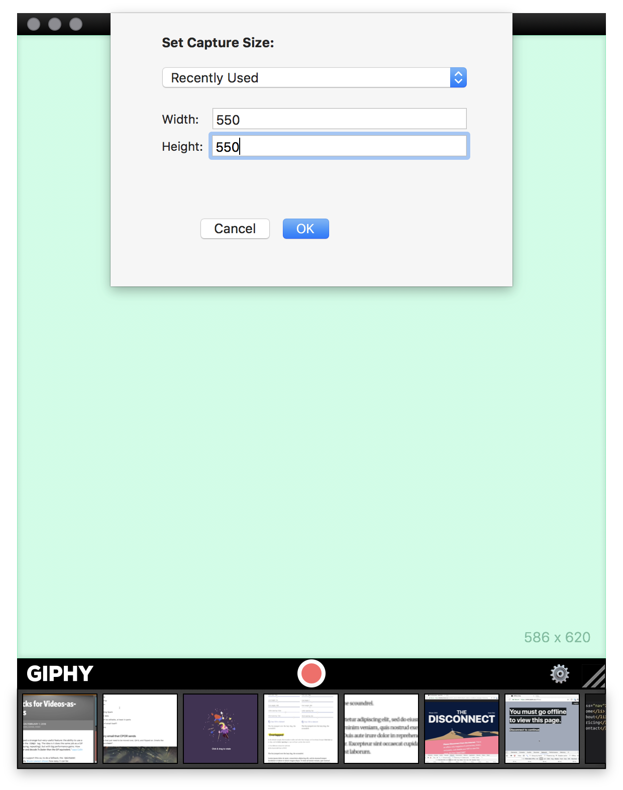 giphy capture not working mac