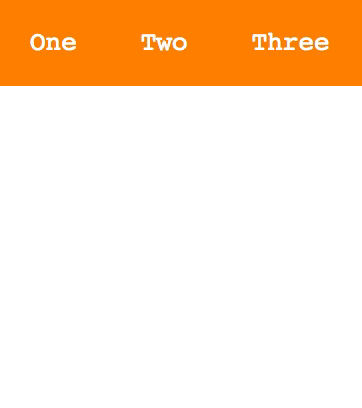 An animated screenshot showing the final result of the tabbed menu where the focus ring has been removed and replaced by the hover state when menu items are actively tabbed.