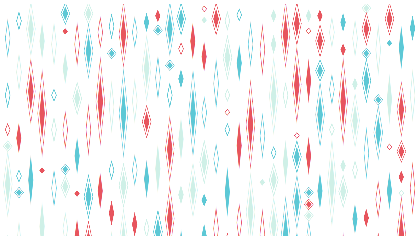 Red and blue diamond-shaped Unicode characters squeezed into the taller, thinner columns of the grid layout.