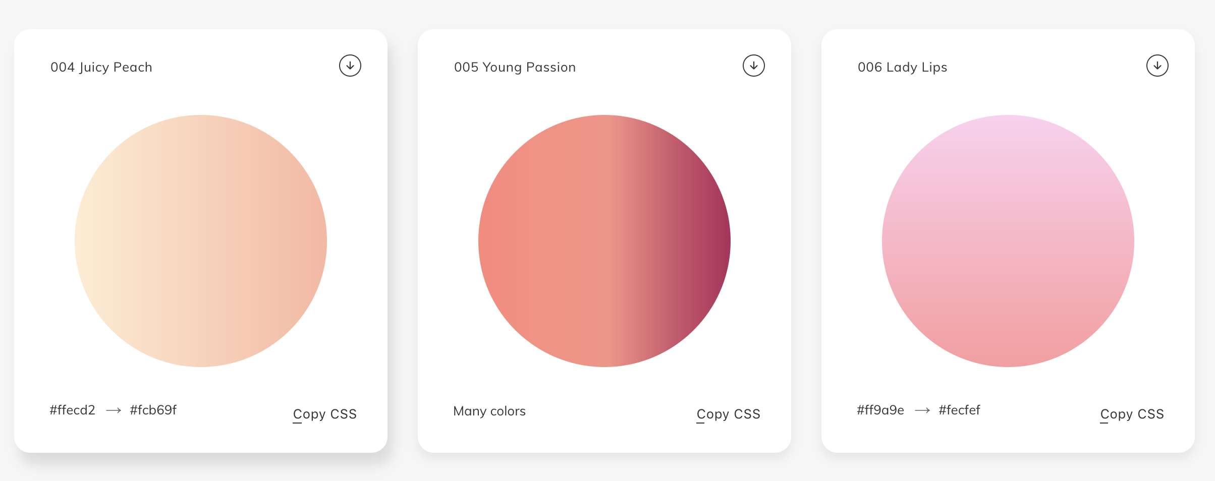 gradients Re: Pleasing Color Palettes design tips 