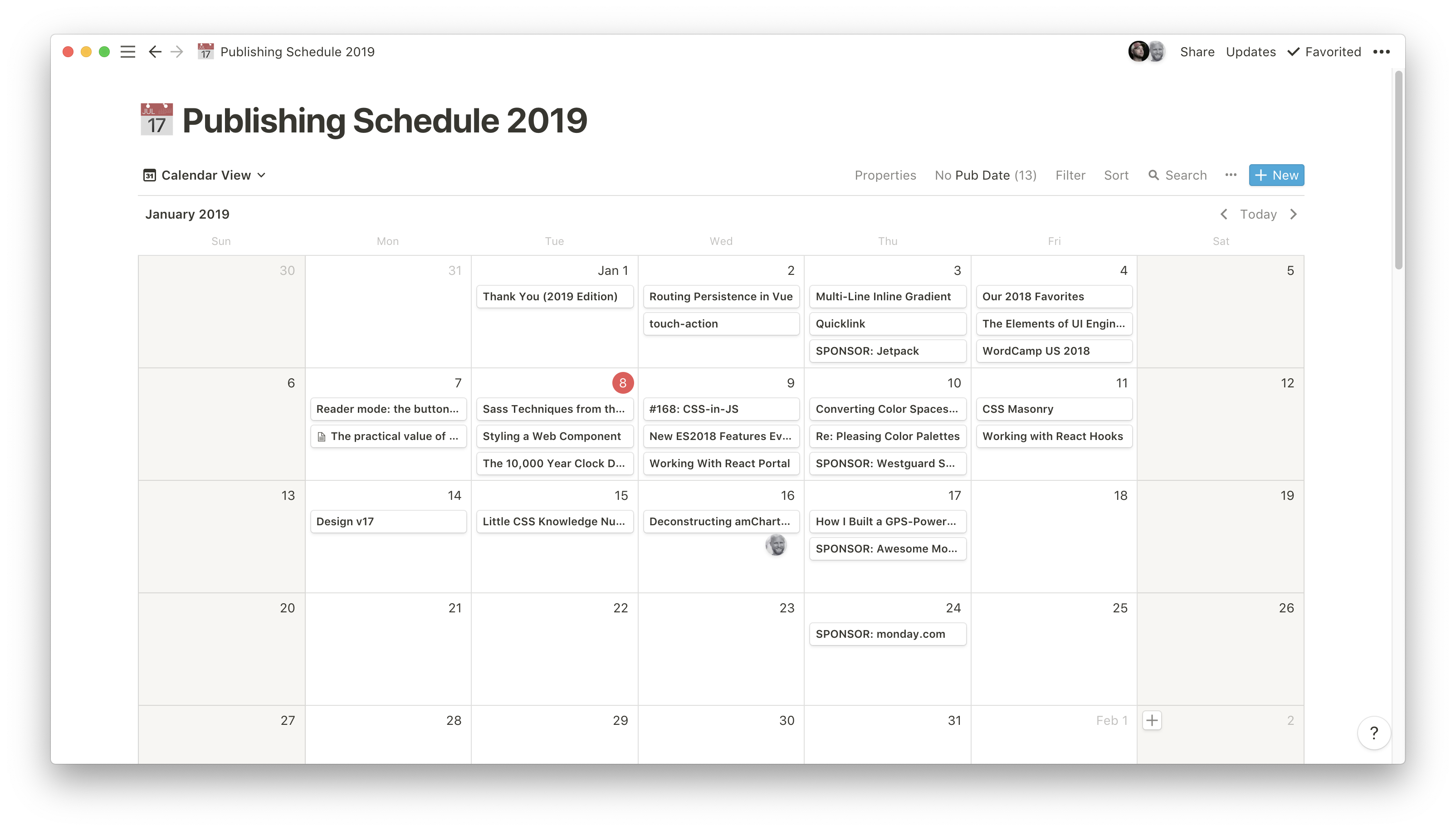 notion class schedule template