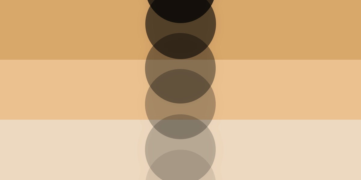 An illustration of concentric circles stacked vertically going from gray to black in ascending order.