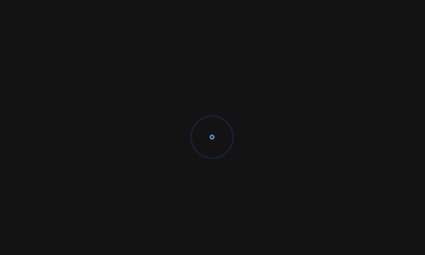 A circle loader that fades out into a black background.