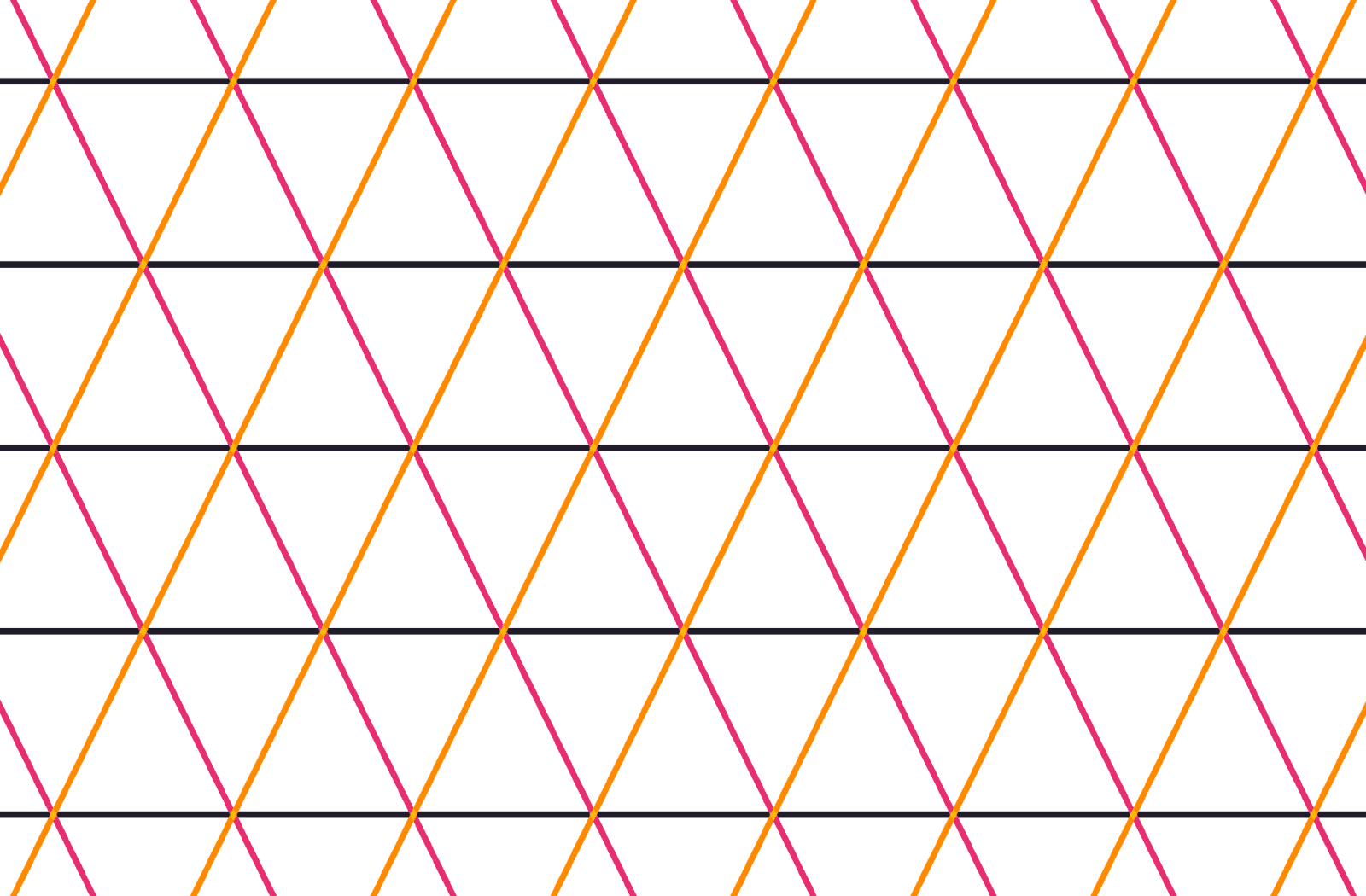 Illustration. Shows the equidistant parallel lines which create the pattern of isosceles triangles.