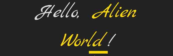 Animated gif. Shows how in the case of a multi-line link, the pseudo-element is just between the left of the first word in the link text and the last word in the same link text.
