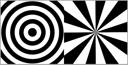 Screenshot showing smoothed edges between black and white areas in the two gradients.