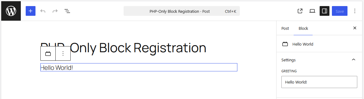 WordPress PHP-Only Block Registration | CSS-Tricks