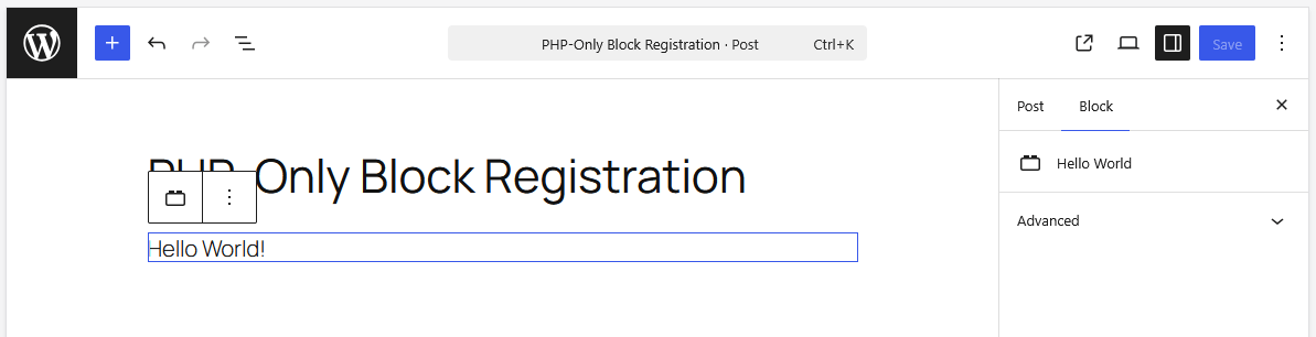 WordPress PHP-Only Block Registration | CSS-Tricks
